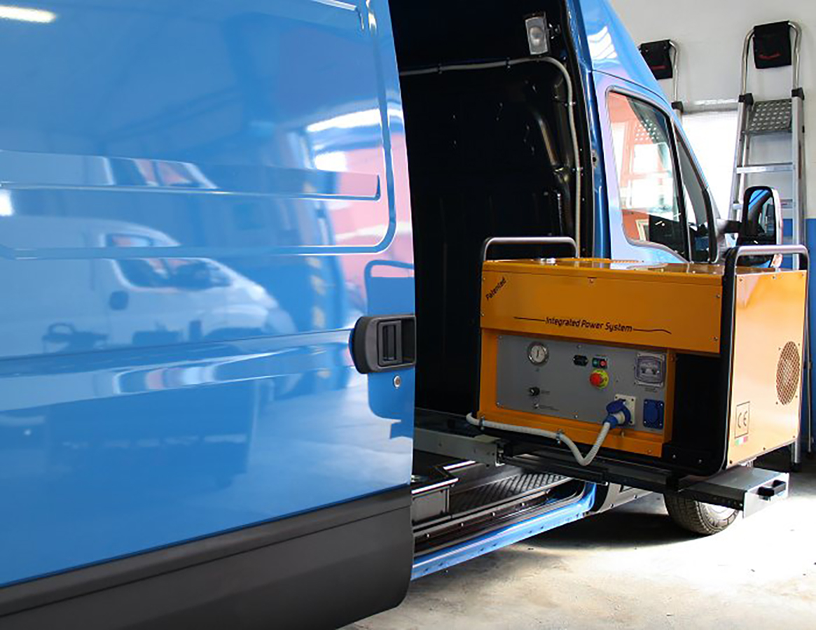 06 Macchina generatore compressore per furgone su slitta estraibile Syncro Trentino